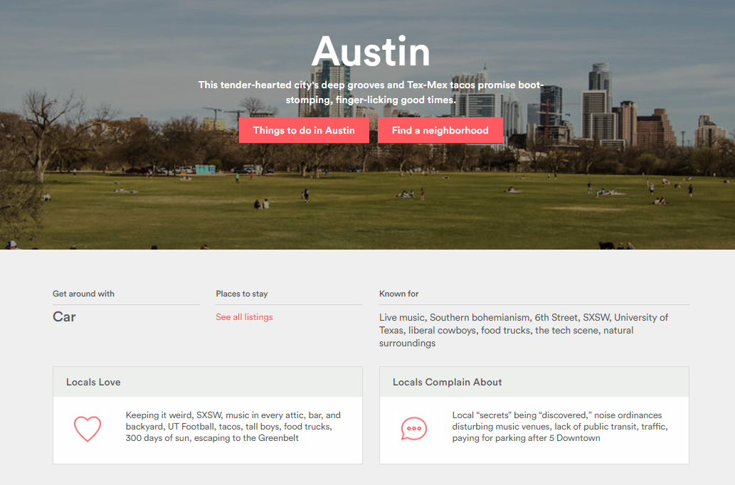 Airbnb’s Neighborhood Guides